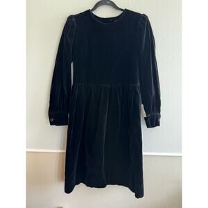 Vintage Saint Laurent Rive Gauche Velvet Long Sleeve Mini Dress